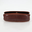 BALLY Quilted Shoulder Bag Leather Brown Gold Auth BA4180-5