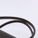 Burberrys Hand Bag Leather Dark Brown Gold Auth BA4181-8
