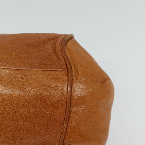 Chloe Etel Hand Bag Leather 2way Brown Gold Auth BA4185