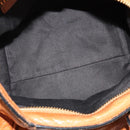 Chloe Etel Hand Bag Leather 2way Brown Gold Auth BA4185-16