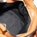 Chloe Etel Hand Bag Leather 2way Brown Gold Auth BA4185-17