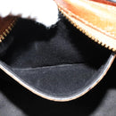 Chloe Etel Hand Bag Leather 2way Brown Gold Auth BA4185-19