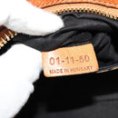 Chloe Etel Hand Bag Leather 2way Brown Gold Auth BA4185-20