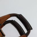 Chloe Etel Hand Bag Leather 2way Brown Gold Auth BA4185-8