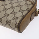 GUCCI GG Supreme Web Sherry Line Bag PVC Beige Gold 116 02 089 Auth BA4187-14