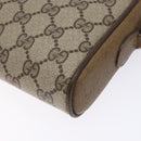 GUCCI GG Supreme Web Sherry Line Bag PVC Beige Gold 116 02 089 Auth BA4187-16