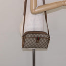 GUCCI GG Supreme Web Sherry Line Bag PVC Beige Gold 116 02 089 Auth BA4187-22