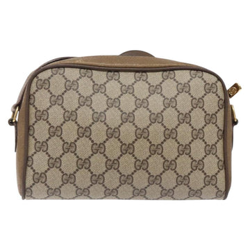GUCCI GG Supreme Web Sherry Line Bag PVC Beige Gold 116 02 089 Auth BA4187 - 0