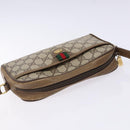GUCCI GG Supreme Web Sherry Line Bag PVC Beige Gold 116 02 089 Auth BA4187-6