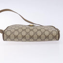 GUCCI GG Supreme Web Sherry Line Bag PVC Beige Gold 116 02 089 Auth BA4187-5