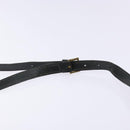 Christian Dior Trotter Canvas Shoulder Bag Black Gold Auth BA4192-8