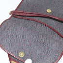 SAINT LAURENT Shoulder Bag Coated Canvas Bordeaux Gold Auth BA4193-21