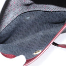 SAINT LAURENT Shoulder Bag Coated Canvas Bordeaux Gold Auth BA4193-22