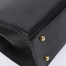 Chloe Hand Bag Leather Black Gold Auth BA4194-13