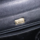 Chloe Hand Bag Leather Black Gold Auth BA4194-16