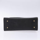 Chloe Hand Bag Leather Black Gold Auth BA4194-9