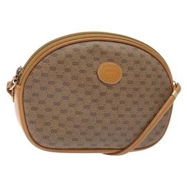 GUCCI Micro GG Supreme Shoulder Bag PVC Beige Gold 007 084 0094 Auth BA4197