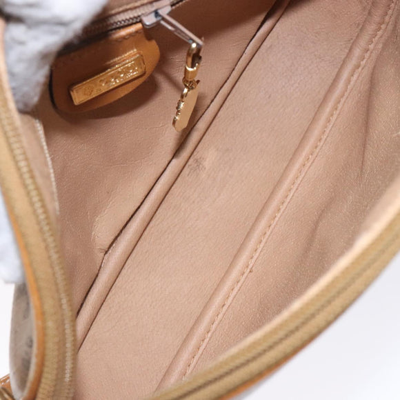 GUCCI Micro GG Supreme Shoulder Bag PVC Beige Gold 007 084 0094 Auth BA4197