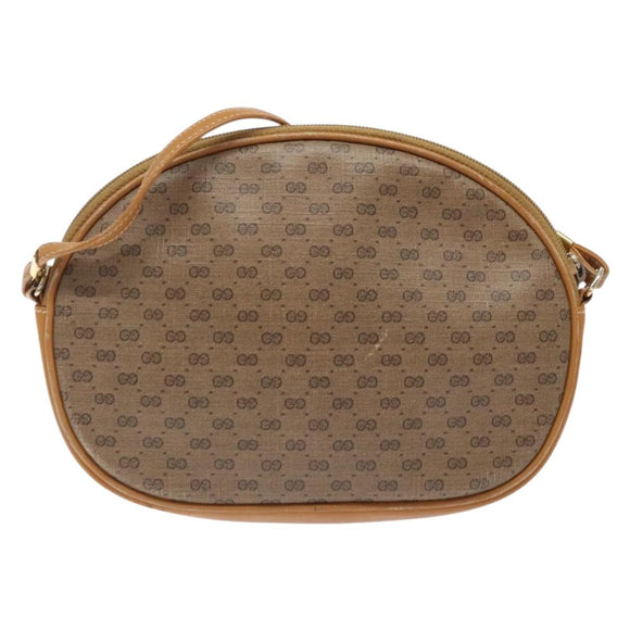 GUCCI Micro GG Supreme Shoulder Bag PVC Beige Gold 007 084 0094 Auth BA4197