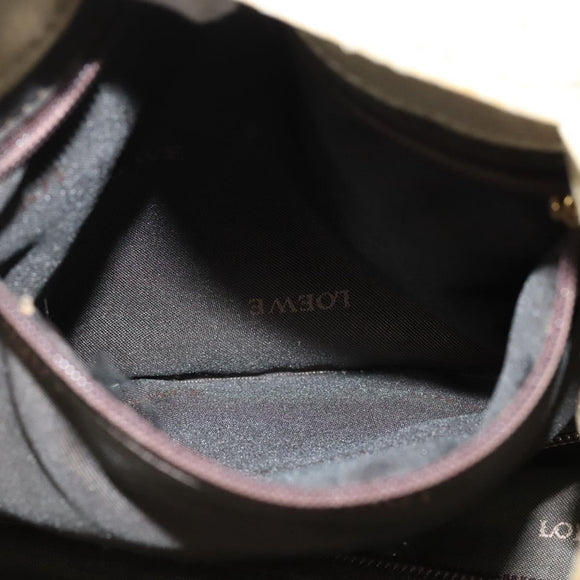 LOEWE Anag Lamb Nappa Aire Tote Bag Leather Gold Auth BA4201