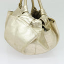 LOEWE Anag Lamb Nappa Aire Tote Bag Leather Gold Auth BA4201-4