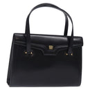 GIVENCHY Hand Bag Leather Black Gold Auth BA4202-1
