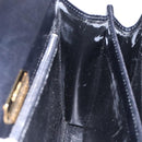 GIVENCHY Hand Bag Leather Black Gold Auth BA4202-18