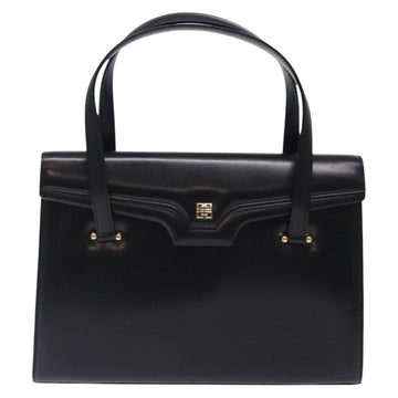 GIVENCHY Hand Bag Leather Black Gold Auth BA4202 - 0