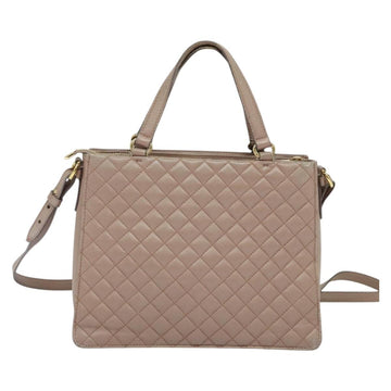 Salvatore Ferragamo Vala Shoulder Bag Leather Pink Gold Auth BA4203 - 0