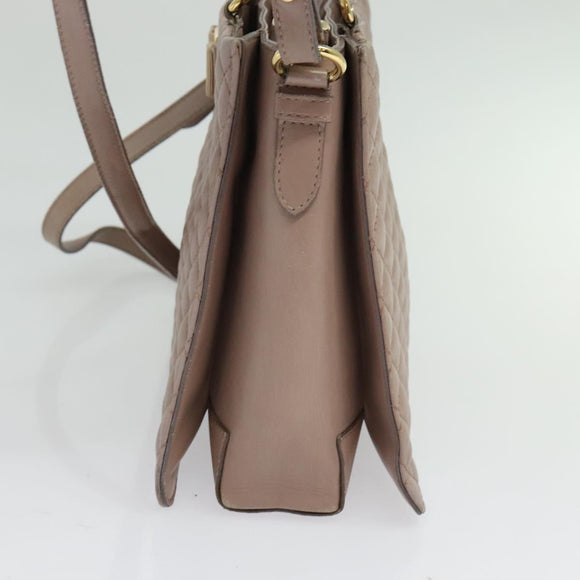 Salvatore Ferragamo Vala Shoulder Bag Leather Pink Gold Auth BA4203