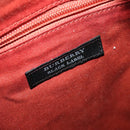 BURBERRY Black Label Tote Bag Leather Red Silver Auth BA4208-15