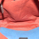 BURBERRY Black Label Tote Bag Leather Red Silver Auth BA4208-16