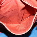 BURBERRY Black Label Tote Bag Leather Red Silver Auth BA4208-19