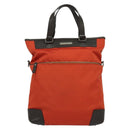 BURBERRY Black Label Tote Bag Leather Red Silver Auth BA4208-2