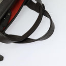 BURBERRY Black Label Tote Bag Leather Red Silver Auth BA4208-7