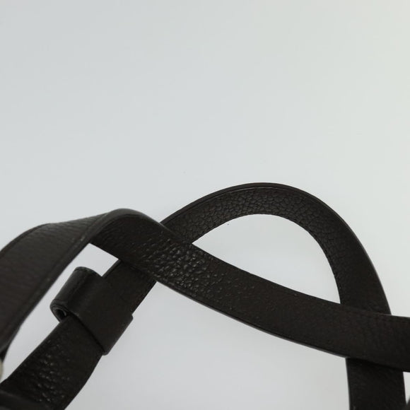 BURBERRY Black Label Tote Bag Leather Red Silver Auth BA4208