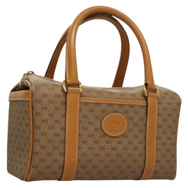 GUCCI Micro GG Supreme Hand Bag PVC Beige Gold 000 58 0093 Auth BA4209