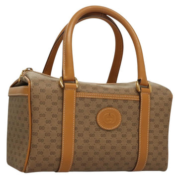 GUCCI Micro GG Supreme Hand Bag PVC Beige Gold 000 58 0093 Auth BA4209