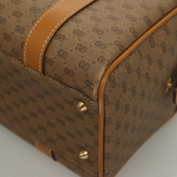 GUCCI Micro GG Supreme Hand Bag PVC Beige Gold 000 58 0093 Auth BA4209