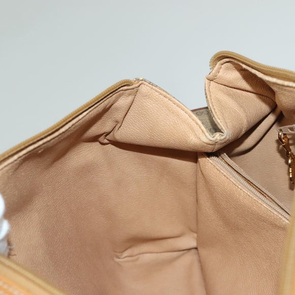 GUCCI Micro GG Supreme Hand Bag PVC Beige Gold 000 58 0093 Auth BA4209