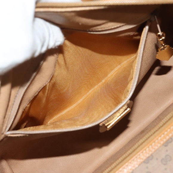GUCCI Micro GG Supreme Hand Bag PVC Beige Gold 000 58 0093 Auth BA4209