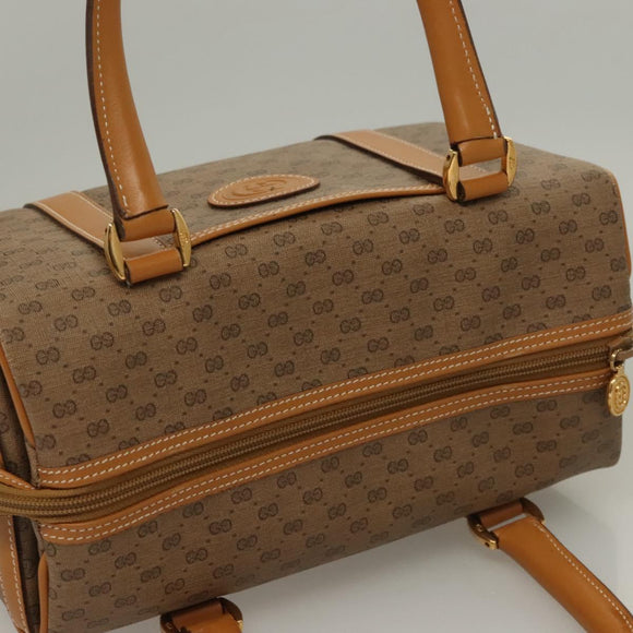 GUCCI Micro GG Supreme Hand Bag PVC Beige Gold 000 58 0093 Auth BA4209