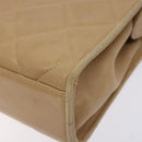 CHANEL Matelasse COCO Mark Chain Shoulder Bag Lamb Skin Beige CC Auth BA4210-10