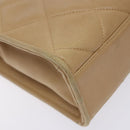 CHANEL Matelasse COCO Mark Chain Shoulder Bag Lamb Skin Beige CC Auth BA4210-11