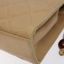 CHANEL Matelasse COCO Mark Chain Shoulder Bag Lamb Skin Beige CC Auth BA4210-12