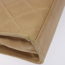 CHANEL Matelasse COCO Mark Chain Shoulder Bag Lamb Skin Beige CC Auth BA4210-13