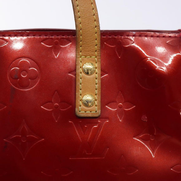 LOUIS VUITTON Monogram Vernis Reade PM Hand Bag Pomme D'amour M91990 Auth BA4211