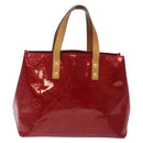 LOUIS VUITTON Monogram Vernis Reade PM Hand Bag Pomme D'amour M91990 Auth BA4211-2