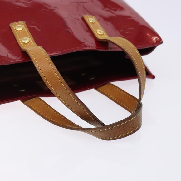 LOUIS VUITTON Monogram Vernis Reade PM Hand Bag Pomme D'amour M91990 Auth BA4211