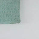 BVLGARI Logo Mania Shoulder Bag Canvas Green Silver Auth BA4215-13